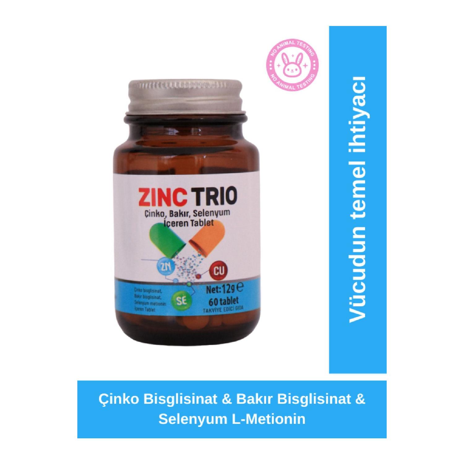 

- Zinc, Copper And Selenium Included Mineral Supplement 60 Tablet