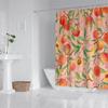 Tenda Doccia Fodera Frutti All Over Pesca Limone Fragola Arancia Papaya Stampa Tenda da Bagno Con Ganci Impermeabile Per Vasca da Bagno