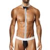 Novelty Sexy Men Mankini Thong Underwear Waiter Costume Bodysuit Lingerie Briefs