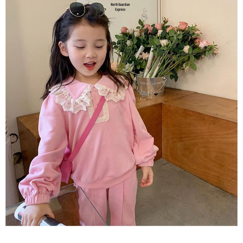 Spring-Style Baby Girl Babydoll Top & Long Pants Set
