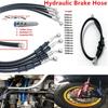 HQ Motorcycle Hydraulic Brake Hose Lengh 400mm-1500mm  Universal Brake Hose Line Steel Brake Cable  Banjo Head Both Sides 28 °