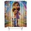 Magical Princess And Cat Shower Curtain | Fantasy Kids' Bathroom Decor