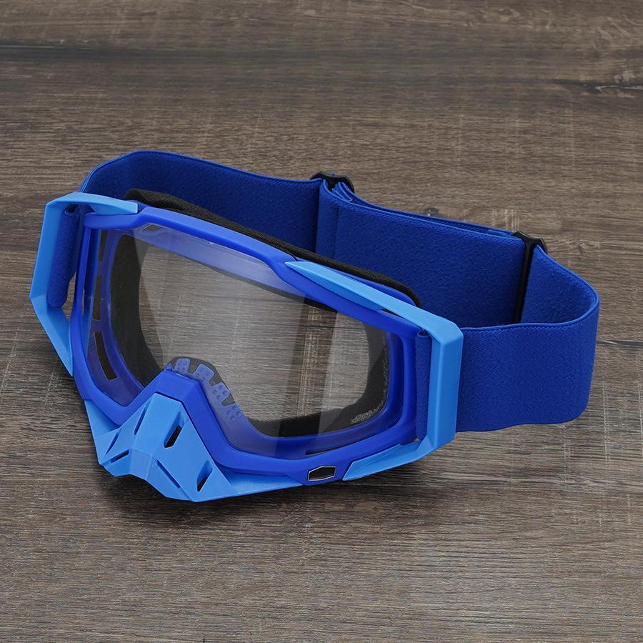 

2 шт. очки для езды на велосипеде, очки для мотоцикла, квадроцикла, очки для верховой езды, лыжные очки, ветрозащитные очки, очки для гонок и мотокросса one size синий