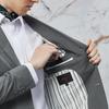 Septwolves Men's Slim Fit Flat Lapel Suit Jacket