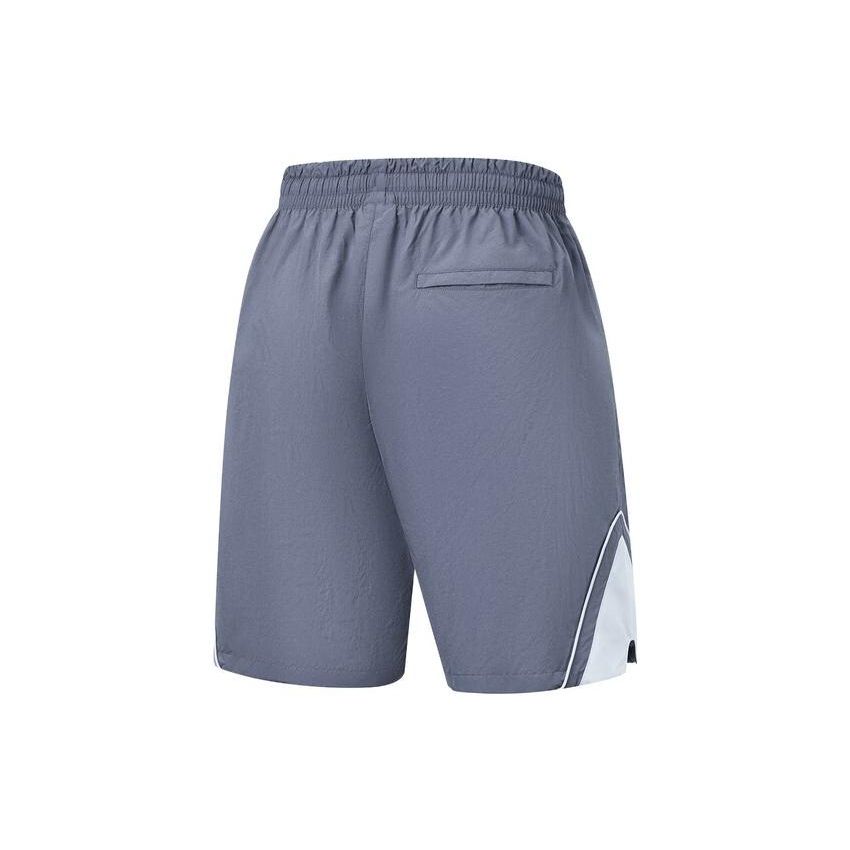 Li-Ning X Mister Cartoon Co-Branded Fan Wu Series Color-Block Straight-Leg Casual Shorts Men Bottoms Charcoal-Grey AKST755-1