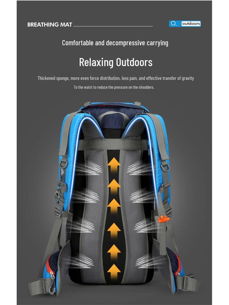 Large Capacity Waterproof Outdoor Hiking & Camping Backpack - Wear-resistant Travel Sports Bag
