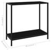 Console Table Black 80 X 35 X 75 Cm Tempered Glass