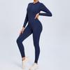 Europäischer & Amerikanischer Yoga-Jumpsuit mit Reißverschluss und langen Ärmeln - Damen Fitness-Body mit Nude-Feeling