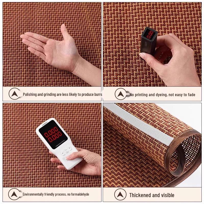 Summer Bamboo Rattan Ice Silk Large Pillowcase Set - Cool Mat for Adults