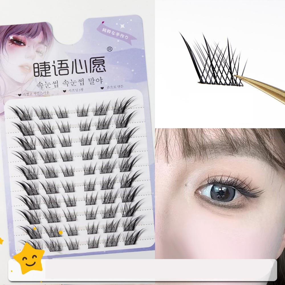 Manga Natural Lashes Clusters Wispy C Curl Individual Lashes  for Eyelash Extensions