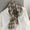 Korean Retro All-match Plaid Retro Style Women's Autumn New Style Cotton and Linen Literary Thin Shawl Scarf Dual-use