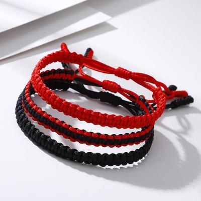 Two-Tone Handmade Braided Bracelet - Adjustable Dopamine Stacking Jewelry