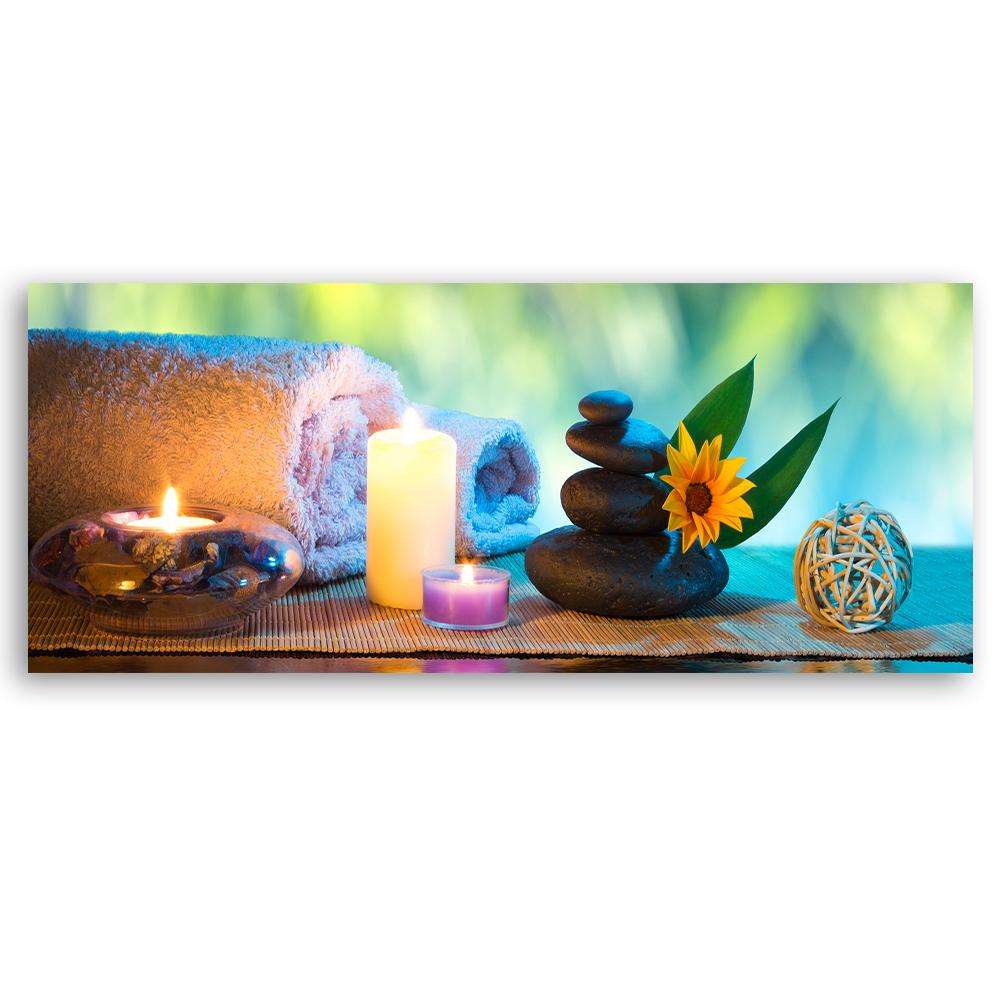 Canvas Print, Spa Towel Candles