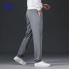 ROMON Men's Summer Ice Silk Loose Straight Casual Pants