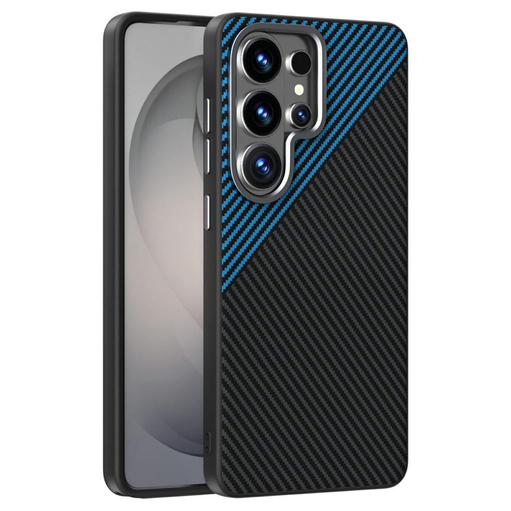 ABEEL For Samsung Galaxy S26 Ultra Magnetic Case Carbon Fiber Texture TPU PC PU Phone Back Cover