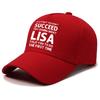 Lisa Print Inspirational Quote Baseball Cap, Cool And Handsome Polyester Hat, 100% Woven Polyester Fiber, Adjustable, Unisex, Wi