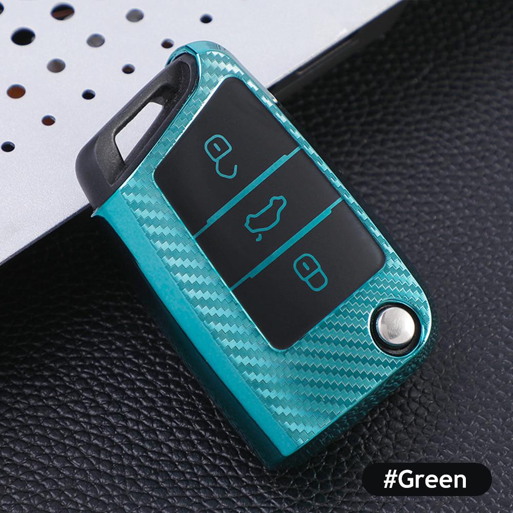 Husa pentru chei auto din filtru de carbon Tpu pentru VW Volkswagen Golf 7 MK7 Tiguan MK2 pentru SEAT Ateca Leon FR 2 Ibiza pentru Skoda Octavia