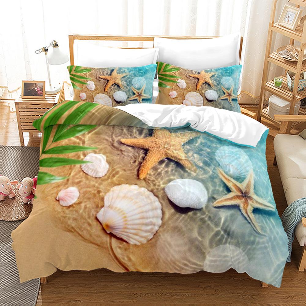 

Colorful Undersea World Bedding Set with Pillowcase 3pcs Soft Comfortable Duvet Cover Set King Queen Twin Single Size Kid Adult EU Single 135x200cm