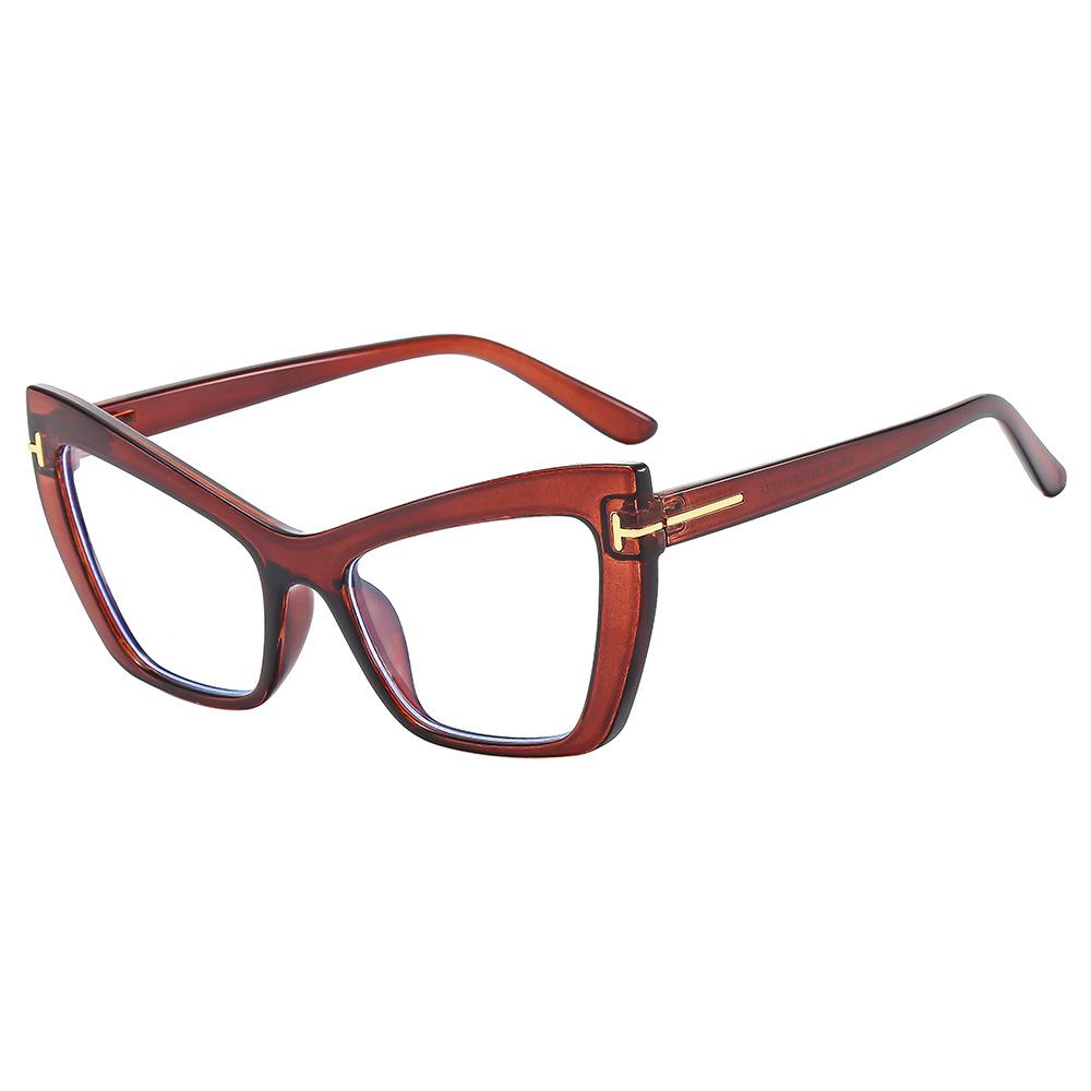JYL TS Triangle Leopard Print Glasses Style For Street Shooting 68195