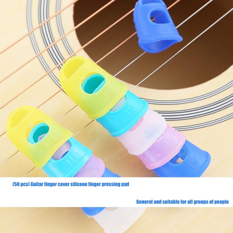 Breathable Silicones Guitar Finger Protectors For Left Hand Featuring Ventilation And Elastic Support For Long Duration Playing Session