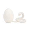 3D Printed Snake Egg with Snake Inside Movable Joints Snake Eggshell Figurine Articulated Snake Fidget Toy Desktop Decoration Ornament