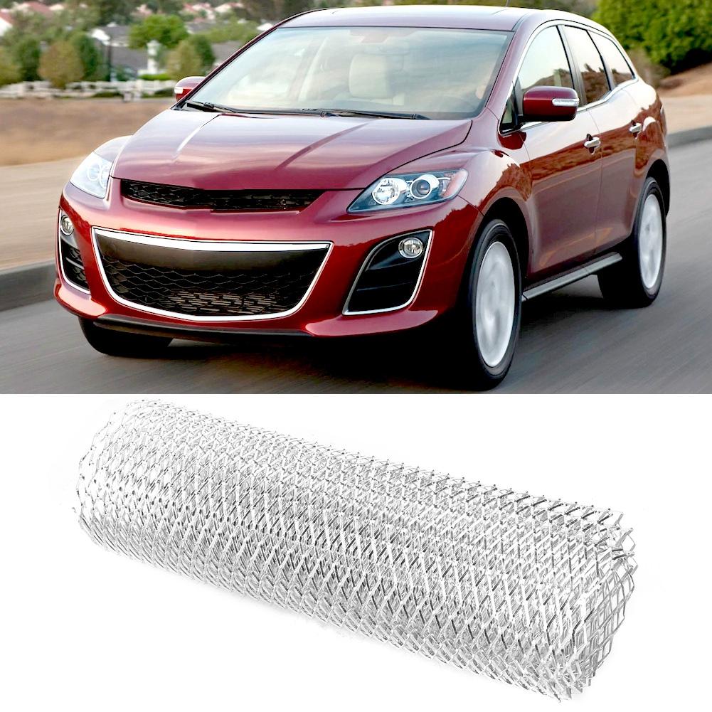 39.4x13in Universal Aluminium Fahrzeug Kühlergrill Netz Gitter Modifikation Silber