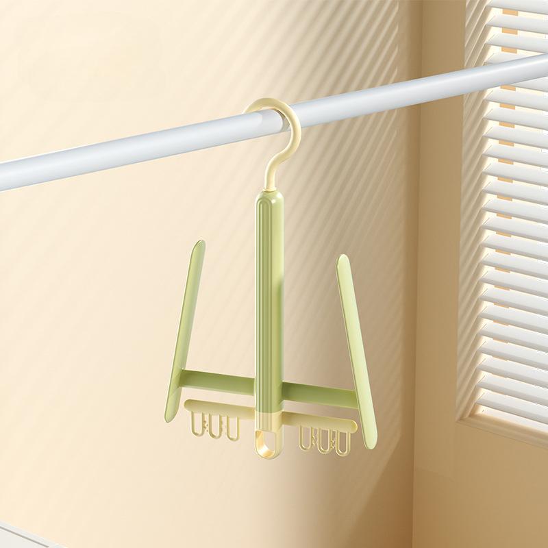 

Сушилка для обуви, ветрозащитная вращающаяся вешалка для обуви, многофункциональная вешалка для одежды, крючок для сушки зелёный