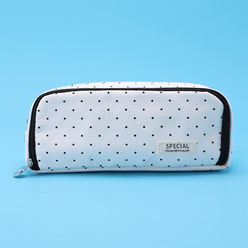 Trousse à crayons double fermeture multi-fonctionnelle grande capacité pour étudiant