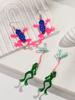 Creative Frog That Feeds On Mosquitoes Acrylic Drop Earrings for Women Colorful Cartoon Dangle Earrings Fashion Accessories