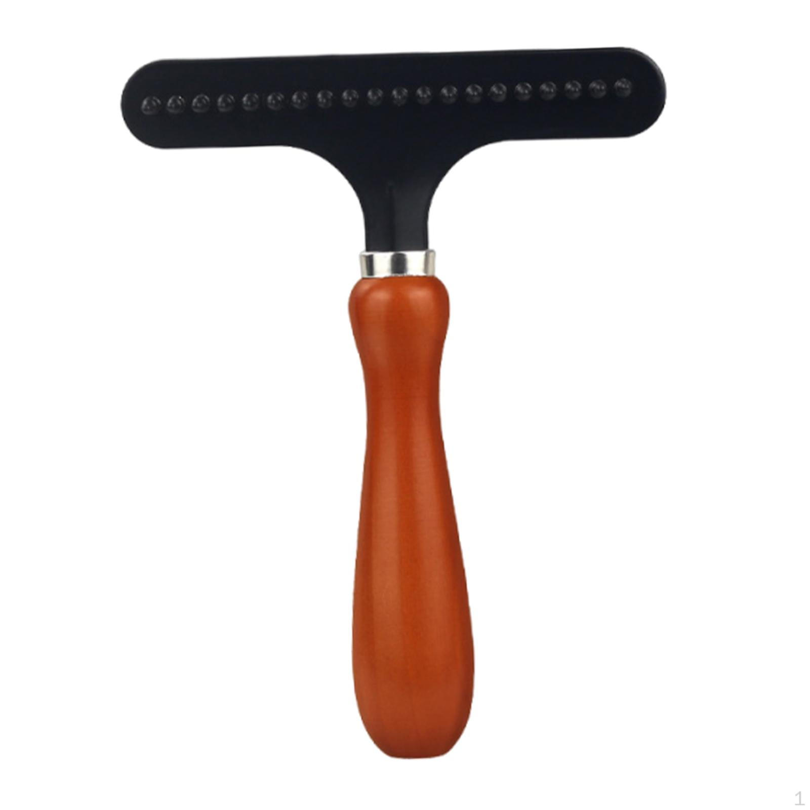 Pet Grooming Rake for Dogs Cats Professional Manual Wooden Handle Effective Tool