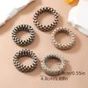 Checkerboard Pattern Towel Hair Rings Elastic Hair Scrunchies Hair Ties Hair Accessories For Women Female