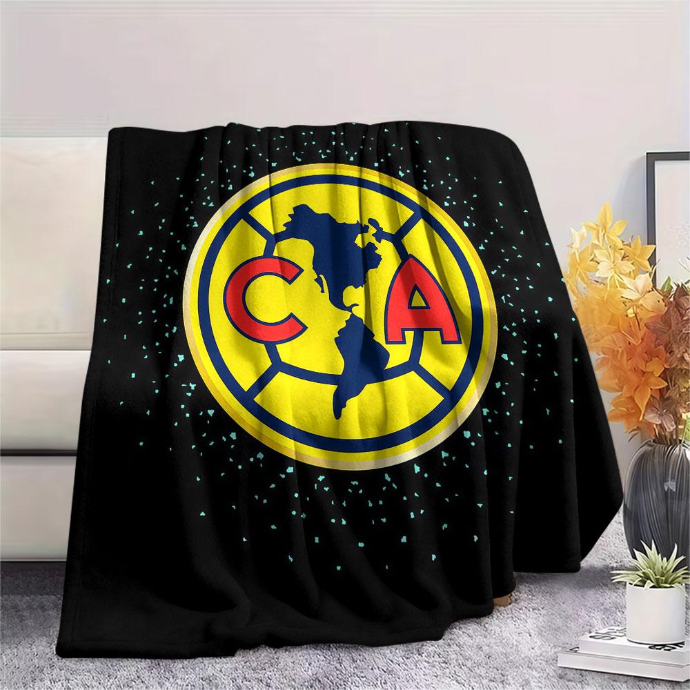 1PC Club America Patterned Flannel Blanket Suitable For All Seasons for Home Decor Warmth and Comfort Gifts Holiday Present