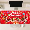 Cute Christmas Reindeer Ornament Bell Snow Large Gaming Mouse Pad Xxl Desk Mat Nonslip Stitched Edge For Xmas Holiday Mat