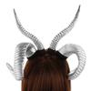 Plastic Resin Bull Horn Headband Halloween Party Cosplay Costume Accessory Unisex U-Shaped Hair Clip