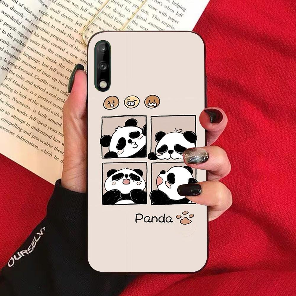 Anime Cute Panda Phone Case For Huawei Honor 10 Lite 9 20 7A 9X 30 50 60 70 Pro Plus Soft Silicone Cover