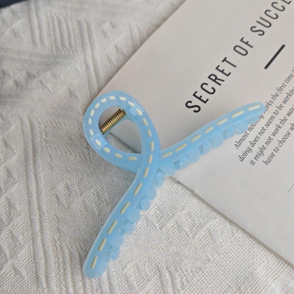 2025 Summer Hand-Painted 13cm Large Shark Hair Clip for Elegant Updos