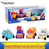 Super Wings Mini Toy Set: Fire Truck Da Yong, Construction Vehicle Willie, Space Vehicle Doli, Jett.