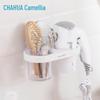 Camellia No-Drill Wall-Mounted Hair Dryer Holder