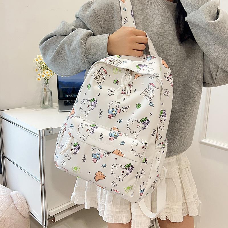 New small fresh schoolbag cute girl junior high school students lightweight weight backpack travel large capacity backpack