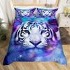Cute Tiger Duvet Cover Full Queen King Size Jungle Wild Animal Bedding Set for Boys Teens Bedroom Decor Tiger Comforter Cover