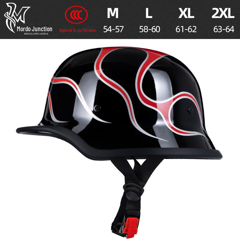 Retro Cross-Border Motorcycle Helmet: Lightweight, Summer Half-Helmet for Men & Women.