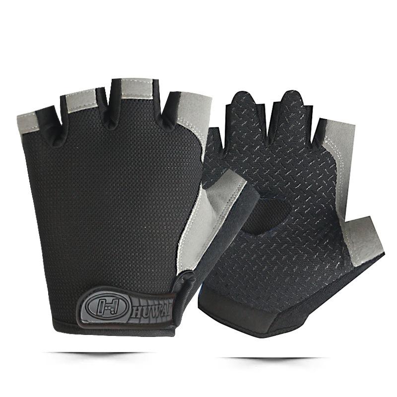 Half-finger Gloves Outdoor Cycling Sports Summer Sun Protection Yoga Driving Shock Absorption Non-slip Silicone Disc Mesh Breathable Design