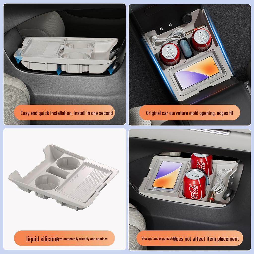 Nissan NX8 Center Console Lower Storage Box for 26 Models - Multifunctional Glasses Holder and Car Modification Accessory