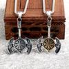 Nordic Style Viking Stainless Steel Double-Headed Axe and Snowflake Pendant.