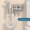 Stainless Steel 3-Way Water Valve Easy Adjust 1 Inlet 3 Outlets With Water-Stop Connector for Balcony Plant Watering