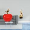 Ceramic Fruit Sculpture And Resin Flame Figurine Modern Art Ornament for Home Cafe Study Room Living