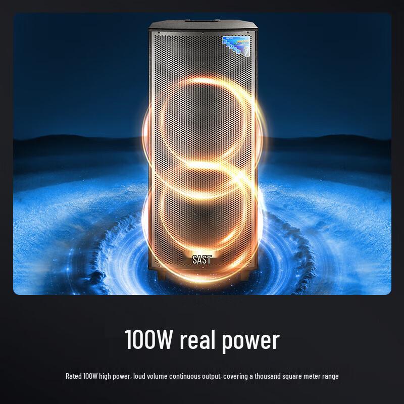 SAST Dual 15-inch Outdoor Bluetooth Speaker CN Plug (adapter Included)