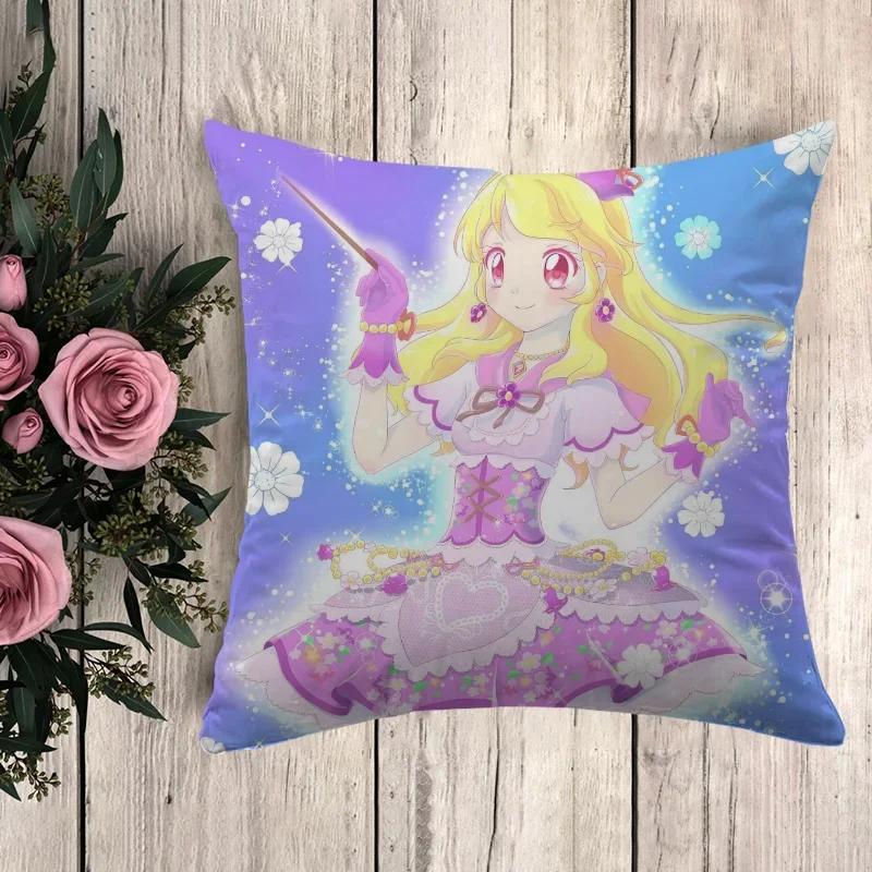 Pillowcase A-Aikatsu Pilow Cases Throw Pillows Anime Pillow Cover Decorative Pillowcases Cushion Covers Fall Decor