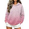 Women's Casual Gradient Leopard Print Hooded Pullover Sweatshirt for Everyday Wear
