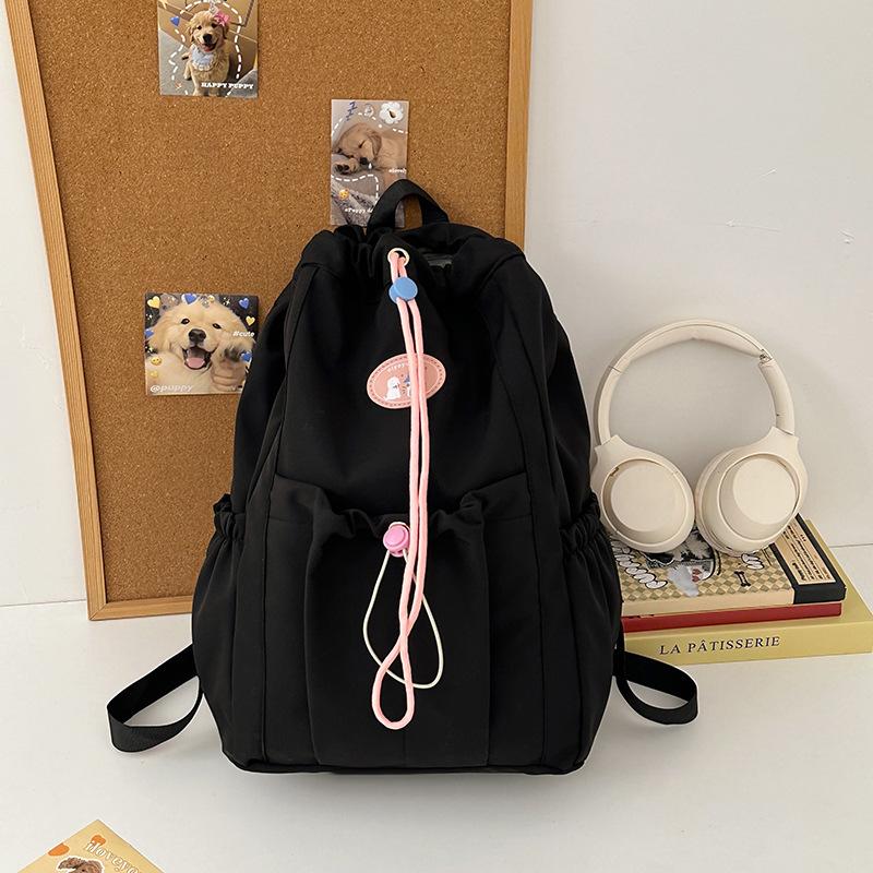 High-value schoolbag, new girl's heart drawstring bundle, commuter travel backpack, student class versatile backpack
